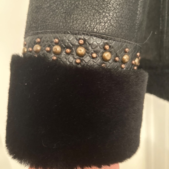 Aquascutum Genuine Shearling Black Jacket - Picture 3 of 7